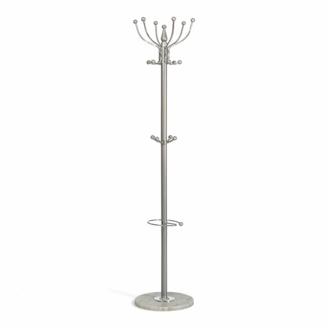 Вешалка Бара/Bara (мод.GH-8606) металл/хром/мрамор, белый/серый, 37х37х175см white (белый) / grey (серый) металл/хром/мрамор