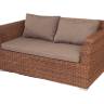 "Капучино" диван из искусственного ротанга двухместный, цвет коричневый