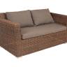 "Капучино" диван из искусственного ротанга двухместный, цвет коричневый
