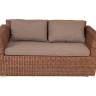 "Капучино" диван из искусственного ротанга двухместный, цвет коричневый
