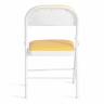 Стул складной FOLDER (mod. 3022G) каркас: металл, сиденье/спинка: экокожа, 46.5 х 47.5 х 79 см, yellow (желтый) / white (белый) (Комплект из 6 шт.) желтый, белый каркас: металл, сиденье/спинка: экокожа