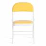 Стул складной FOLDER (mod. 3022G) каркас: металл, сиденье/спинка: экокожа, 46.5 х 47.5 х 79 см, yellow (желтый) / white (белый) (Комплект из 6 шт.) желтый, белый каркас: металл, сиденье/спинка: экокожа