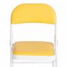 Стул складной FOLDER (mod. 3022G) каркас: металл, сиденье/спинка: экокожа, 46.5 х 47.5 х 79 см, yellow (желтый) / white (белый) (Комплект из 6 шт.) желтый, белый каркас: металл, сиденье/спинка: экокожа
