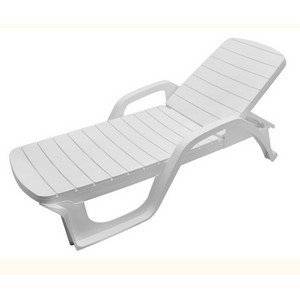 Шезлонг пластиковый Амстердам (белый)