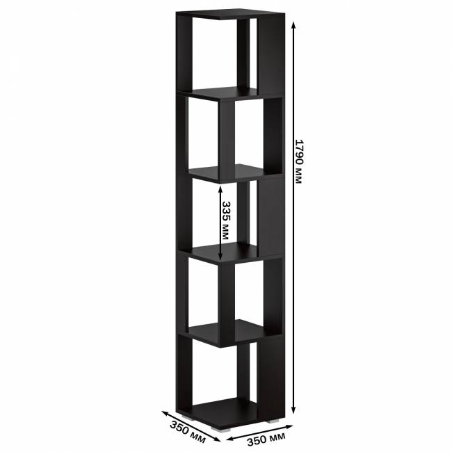 Комплект их 3-х открытых стеллажей цвет венге