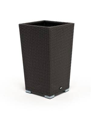 "Капучино" кашпо для цветов плетеное из искусственного ротанга, цвет коричневый "Капучино" кашпо для цветов плетеное из искусственного ротанга, цвет коричневый