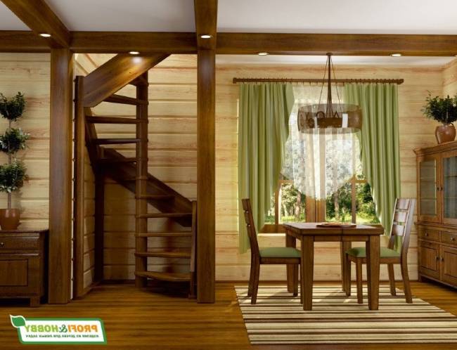 Деревянная лестница ЛС-1.2х под покраску