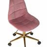 Офисное кресло для персонала DOBRIN MONTY GOLD, розовый велюр (MJ9-32)