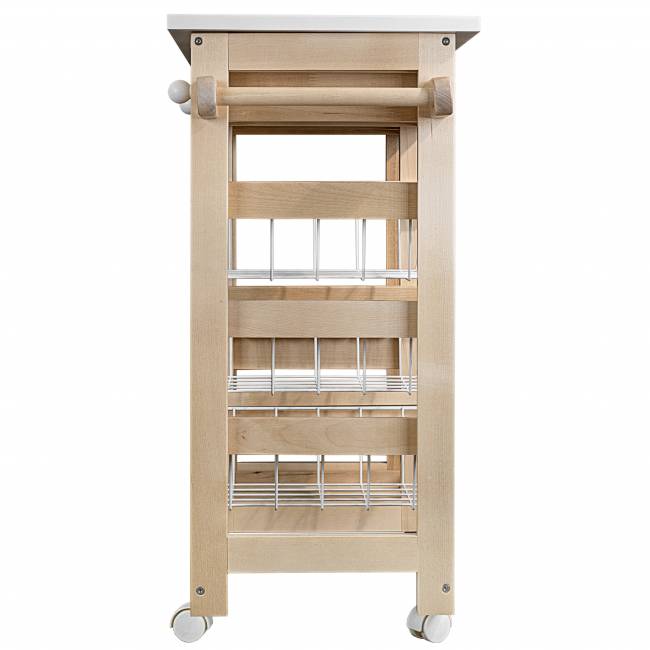 Тумба с баром и корзинами белый/лак Тумба с баром и корзинами белый/лак