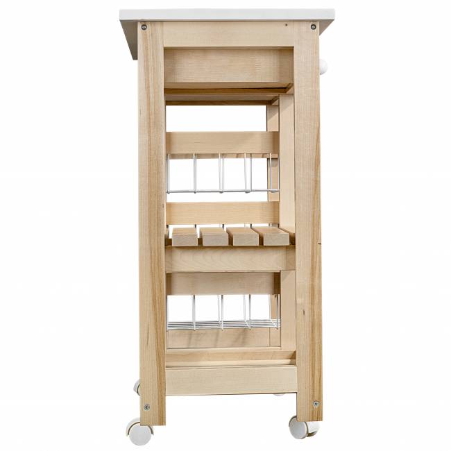 Тумба с баром и корзинами белый/лак Тумба с баром и корзинами белый/лак