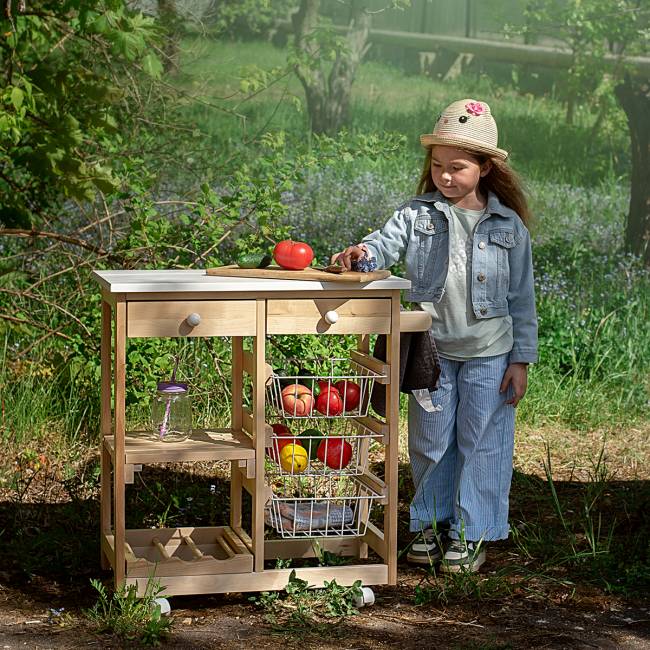 Тумба с баром и корзинами белый/лак Тумба с баром и корзинами белый/лак