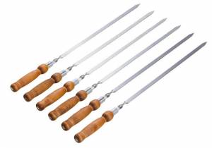 Шампур с деревянной ручкой