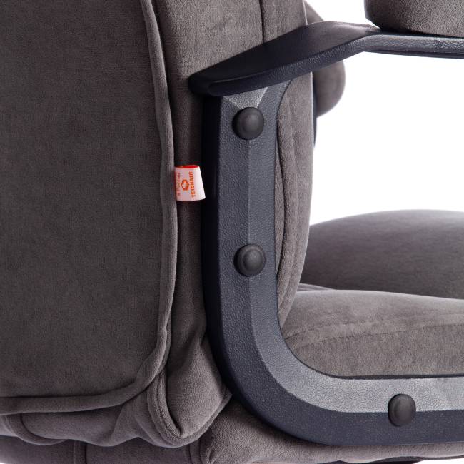 Кресло BERGAMO хром (22) флок , серый, 29 серый флок