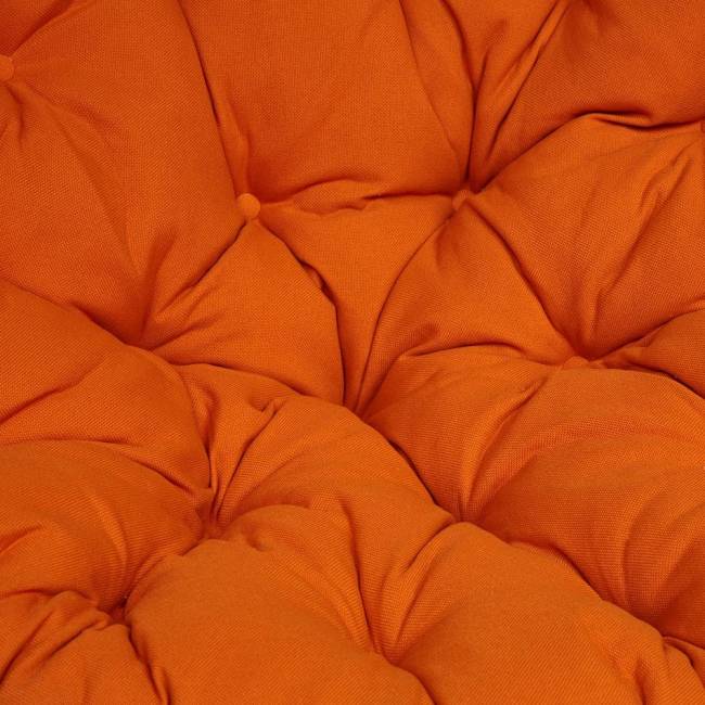Кресло PAPASAN/ПАПАСАН 23/01 W  /с подушкой/ диаметр подушки 122 см, 115х101х104 см, Antique brown (античный черно-коричневый), ткань Оранжевый, Antique brown (античный черно-коричневый)