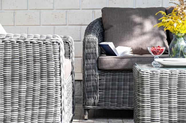 "Кон Панна" кресло из искусственного ротанга, цвет графит "Кон Панна" кресло из искусственного ротанга, цвет графит