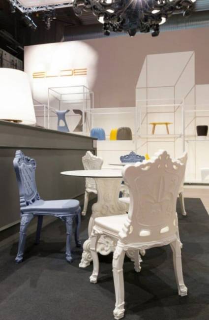 Стол из HPL пластика Lord Of Love Standard молочный белый, белый Ø790х730 мм