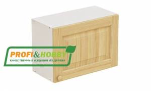 Шкаф навесной 1 дверь 600х340х360 + фасад сосна бесцветный лак