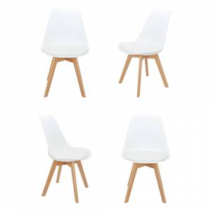 Комплект из 4-х стульев Eames Bon белый Комплект из 4-х стульев Eames Bon белый