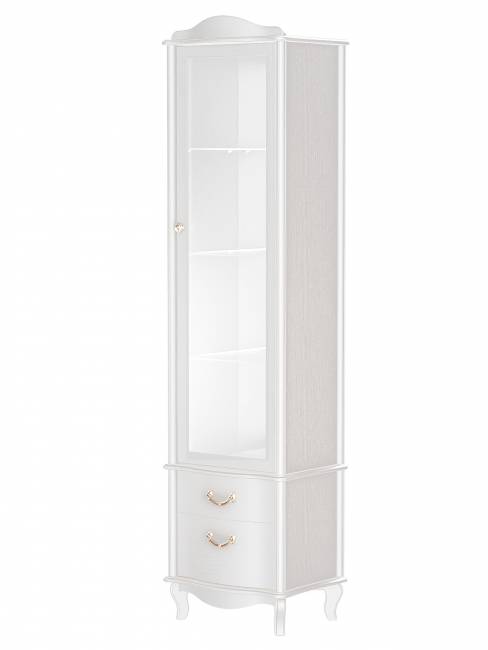 Шкаф-витрина Джульетта, молочный дуб Л