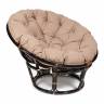 Кресло PAPASAN/ПАПАСАН 23/01 W  /с подушкой/ 115х101х104 см, Antique brown (античный черно-коричневый), экошерсть Коричневый, 1811-5 Antique brown (античный черно-коричневый)