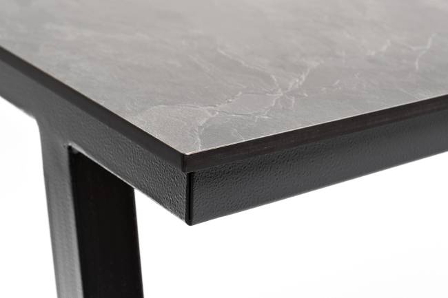 "Рио" стол барный из HPL 140х70см, H110, цвет столешницы "серый гранит"