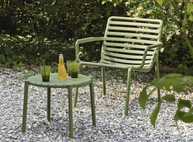 Столик пластиковый журнальный Doga агава Ø500х400 мм